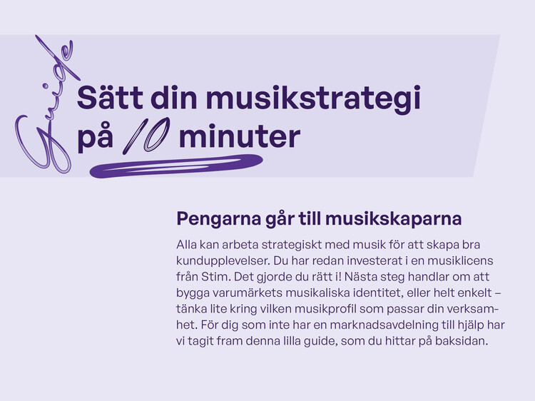 Sätt din musikstrategi på 10 minuter